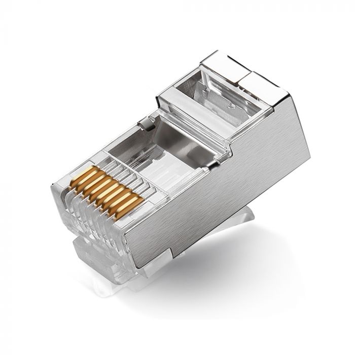 
					Конектор RITAR RJ-45 8P8C FTP Cat-5 екранований (100 шт / уп.) Q100