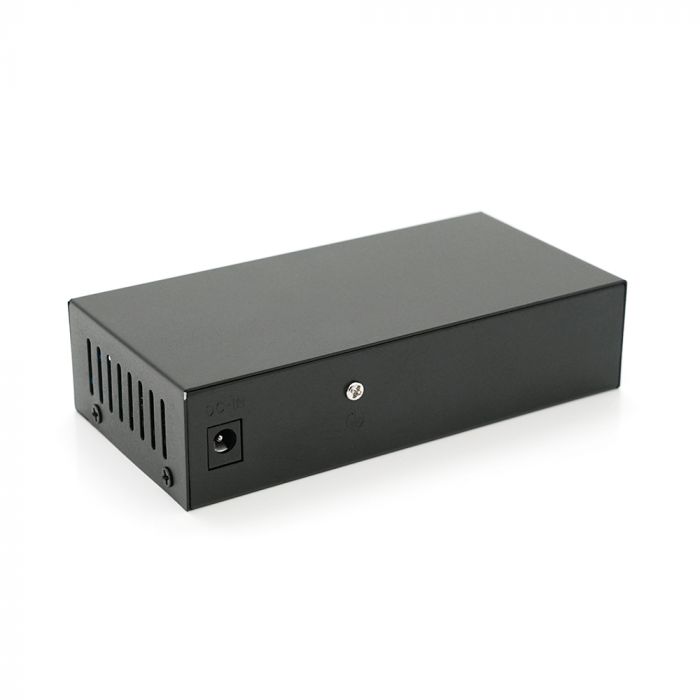 
					Комутатор POE 48V з 4 портами POE 100Мбіт + 2 порт Ethernet (UP-Link) 100Мбіт, корпус - метал, Black, БП у комплекті, Q18