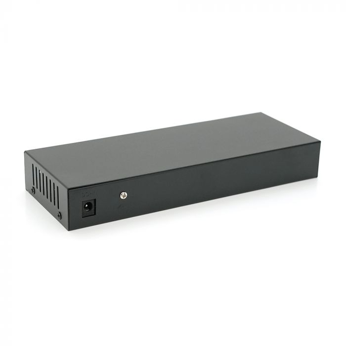 
					Комутатор POE 48V з 8 портами POE 100Мбіт + 2 порт Ethernet (UP-Link) 100Мбіт, корпус – метал, Black, БП в комплекті, Q18