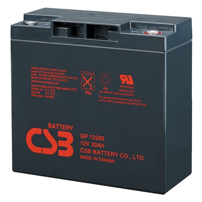 
					Акумуляторна батарея CSB GP12200, 12V 20Ah (181х77х167 мм), Q4