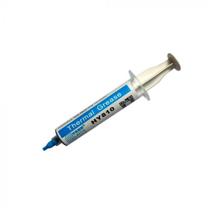 
					Паста термопровідна HY-810 20g, шприц, Grey, >4,63W/m-K, <0.0087°C-in²/W, -30°≈280°, OEM Q20