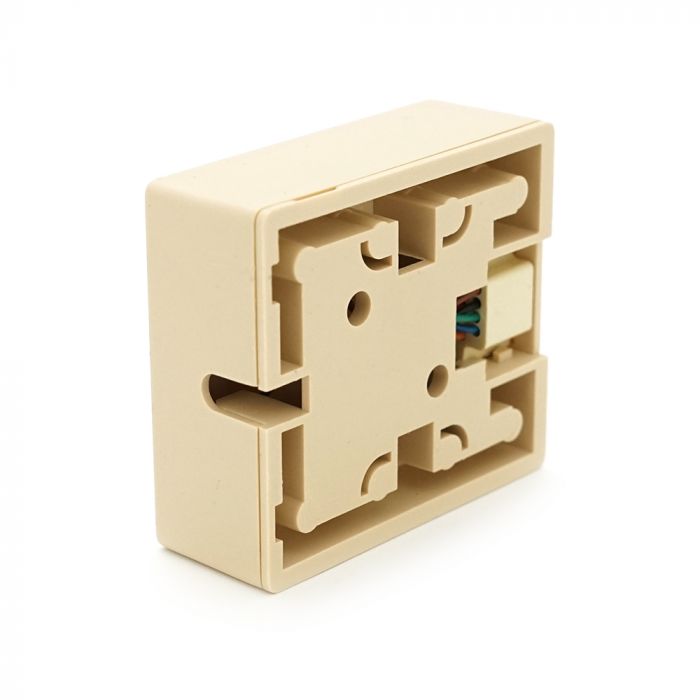 
					Розетка Ritar UTP 8P8C RJ45 1 порт Cat-3, бежева накладна на липучці