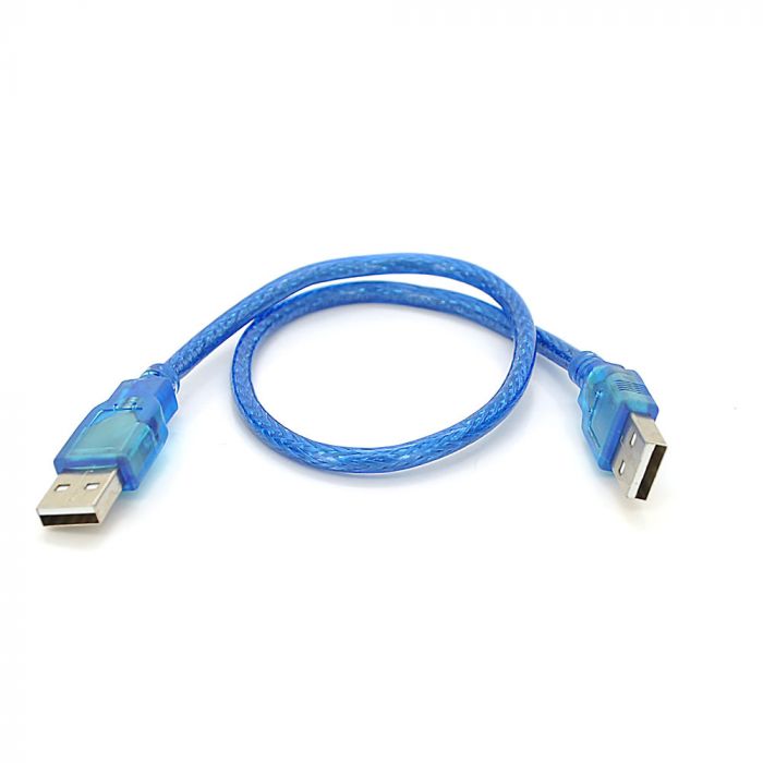
					Кабель USB 2.0 RITAR AM / AM, 0.5m, прозорий синій