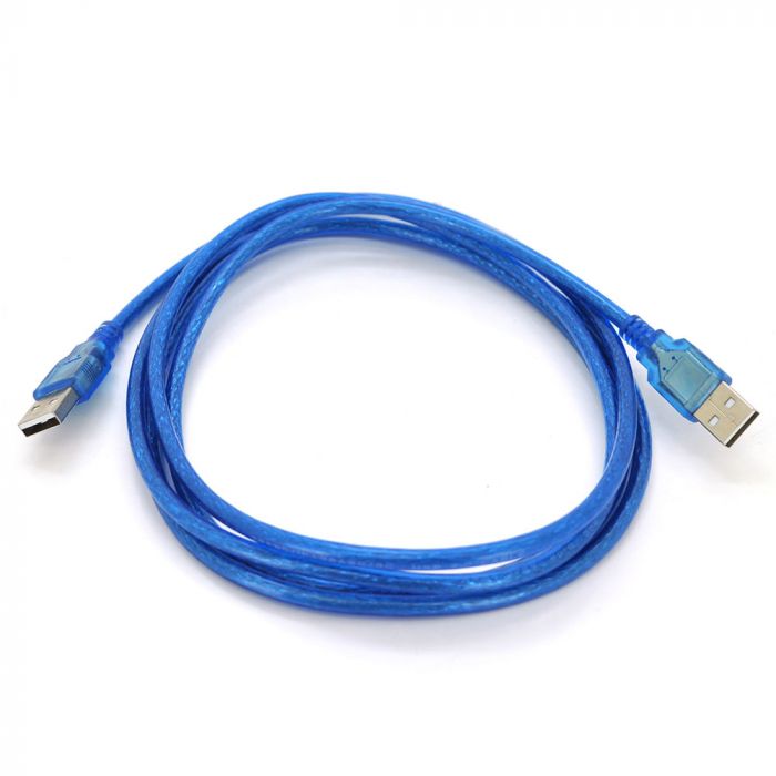 
					Кабель USB 2.0 RITAR AM / AM, 1.8m, прозорий синій