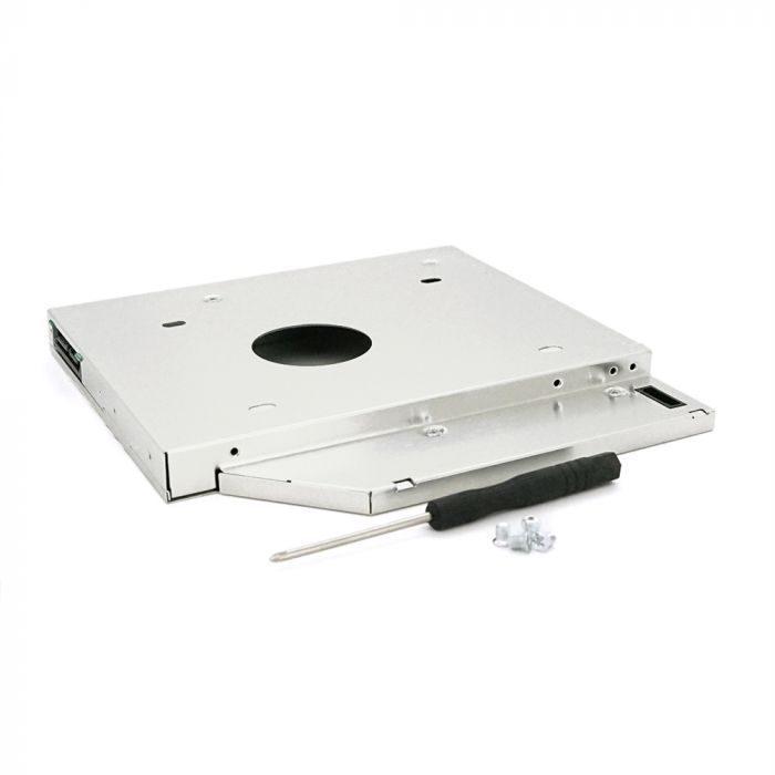 
					Адаптер підключення HDD 2.5 '' 9.5 mm в відсік приводу ноутбука SATA / mSATA (HDC-25), корпус aluminum+plastic, Blister, Q100