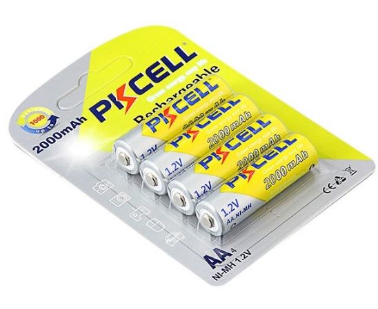 
					Акумулятор PKCELL 1.2V AA 2000mAh NiMH Rechargeable Battery, 4 штуки у блістері ціна за блістер, Q12