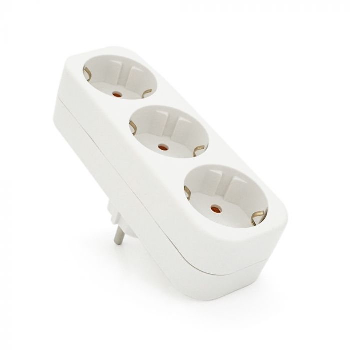
					Розетка трійник з заземленням A303, White, Q10
