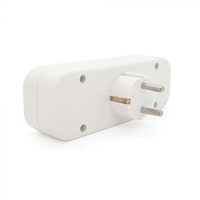 
					Розетка трійник з заземленням A303, White, Q10