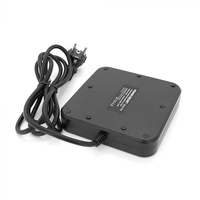 
					Мережевий фільтр ТВ-Т90, 4 розетки + 3 USB, 2 м, перетин 3х0, 75мм, 3000W, Black, Box