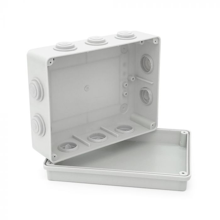 
					Коробка розподільна зовнішня YOSO 200x155x80 IP65 колір білий, 10 отворів, соски в комплекті, BOX, Q60