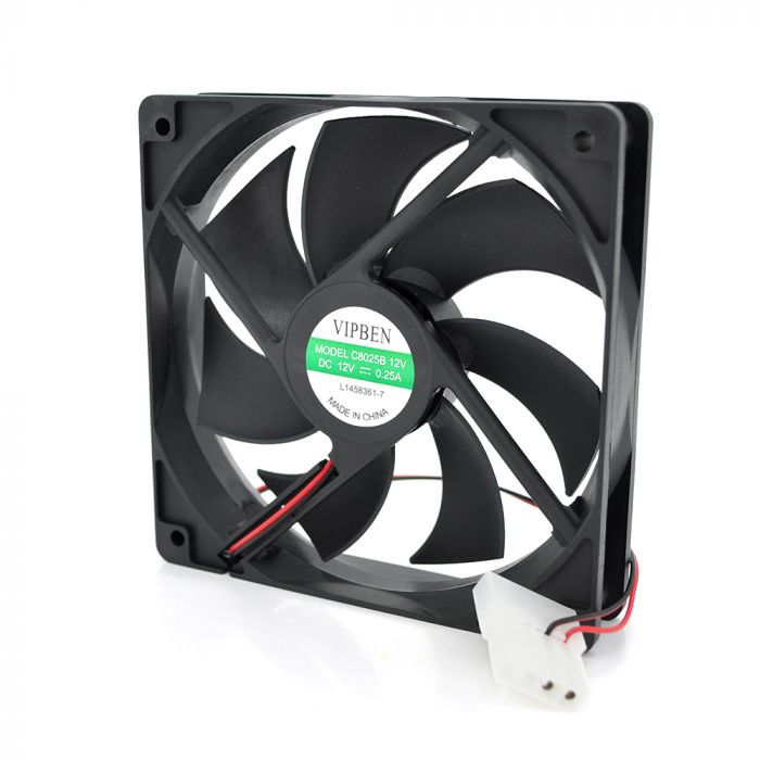 
					Кулер корпусний 12025 DC sleeve fan 4pin - 120*120*25мм, 1100об/хв