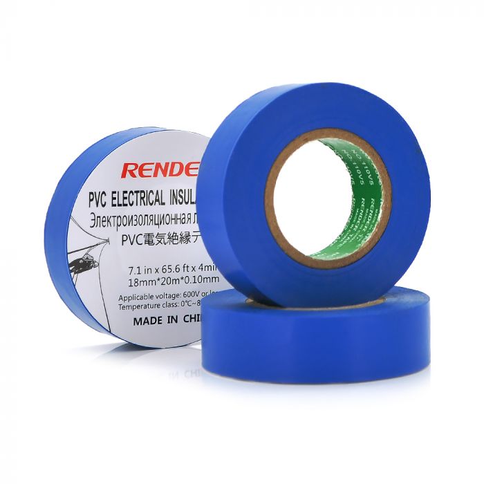 
					Ізолента RENDER 0,10 мм*18 мм*20 м (синя), temp:-10+80°С, 2000V, розтяж-180%, міцність 20Н/см, Агдезія 0,42кг/25мм, 10 шт. в уп. ціна за упак.