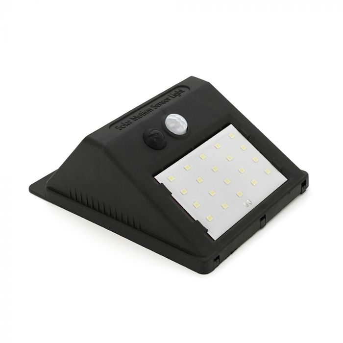 
					Вуличний ліхтар з сонячною панеллю 20 SMD LED, датчик руху, датчик освітленості, кріплення на стіну, Black, BOX