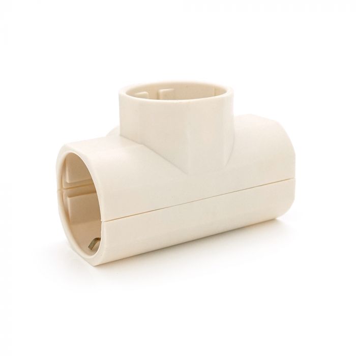 
					Розетка трійник з заземленням Т- подібний, White, Q12