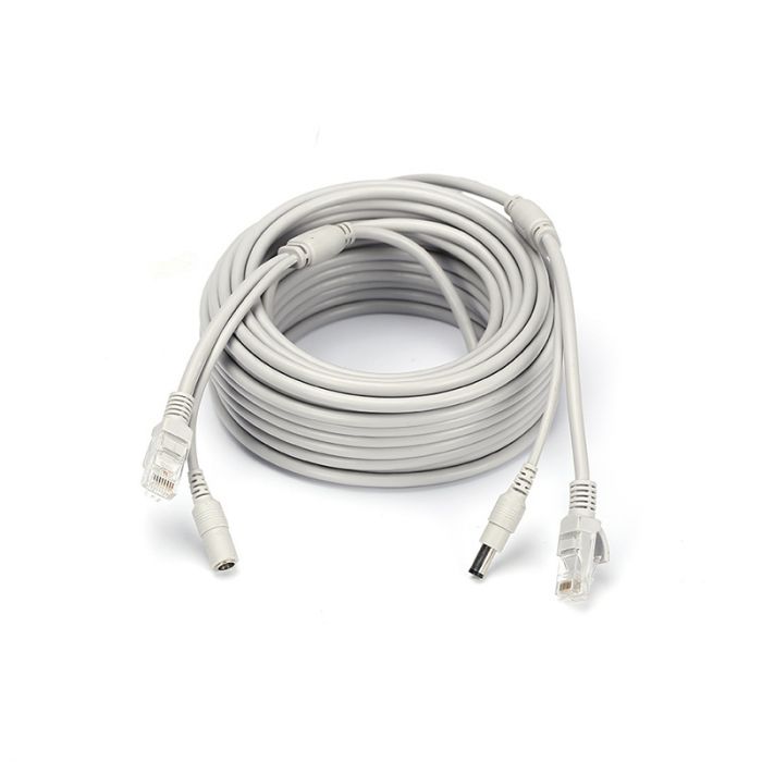 
					Патчкорд комбінований по кручений парі RJ-45 + DC 10m, сірий, Q60
