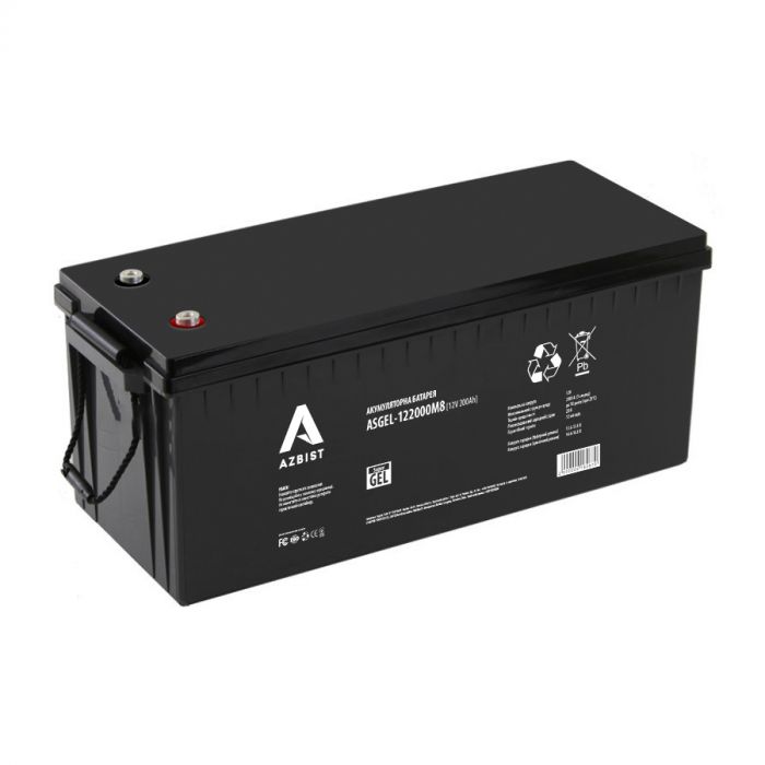 
					Акумулятор AZBIST Super GEL ASGEL-122000M8, Black Case, 12V 200.0Ah (522 x 240 x 219) Q1/18