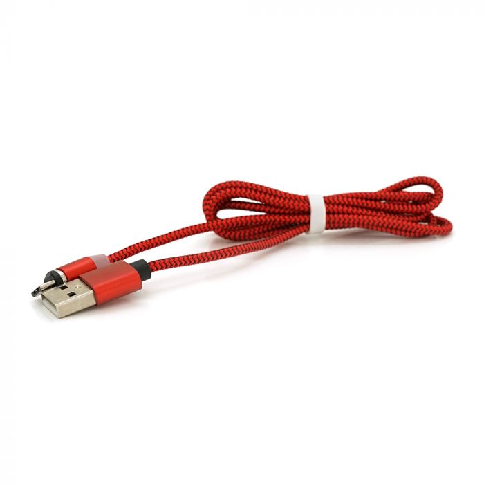 
					Магнітний кабель PiPo USB 2.0 / Micro, 1m, 2А, тканинна оплетка, броньований, знімач, Red, BOX