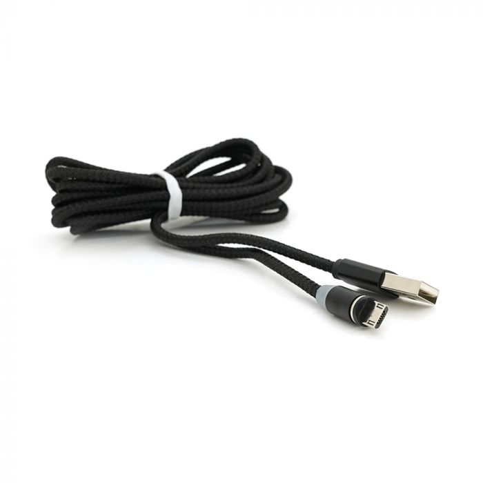 
					Магнітний кабель PiPo USB 2.0 / Micro, 2m, 2А, тканинна оплетка, броньований, знімач, Black, BOX