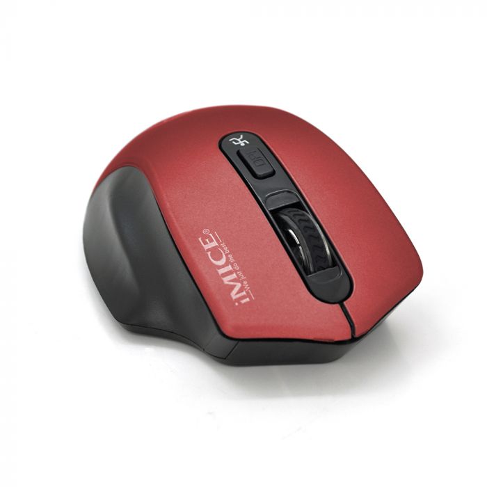 
					Миша бездротова iMICE G-1800, 4 кнопки, 800/1200/1600 DPI, 2.4Ghz 10м, Windows xp/Vista/Win7/8/10 Mac OS X, 2*AAA, Red, COLOR BOX, Q60