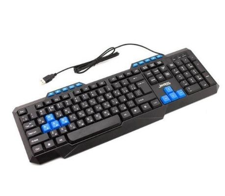 
					Клавіатура USB Jedel K518, (Eng / Pyc / Укр), (435х130х21), 112k, Black, Box