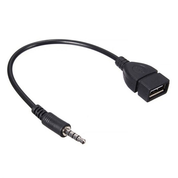 
					Перехідник USB2.0(F)=> Jack 3.5(M) Stereo, 0,3м, Black, OEM