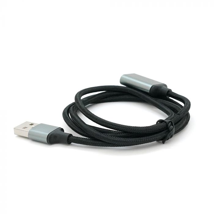 
					Подовжувач VEGGIEG UF2-1, USB 2.0 AM/AF, 1,0m, Black, Пакет