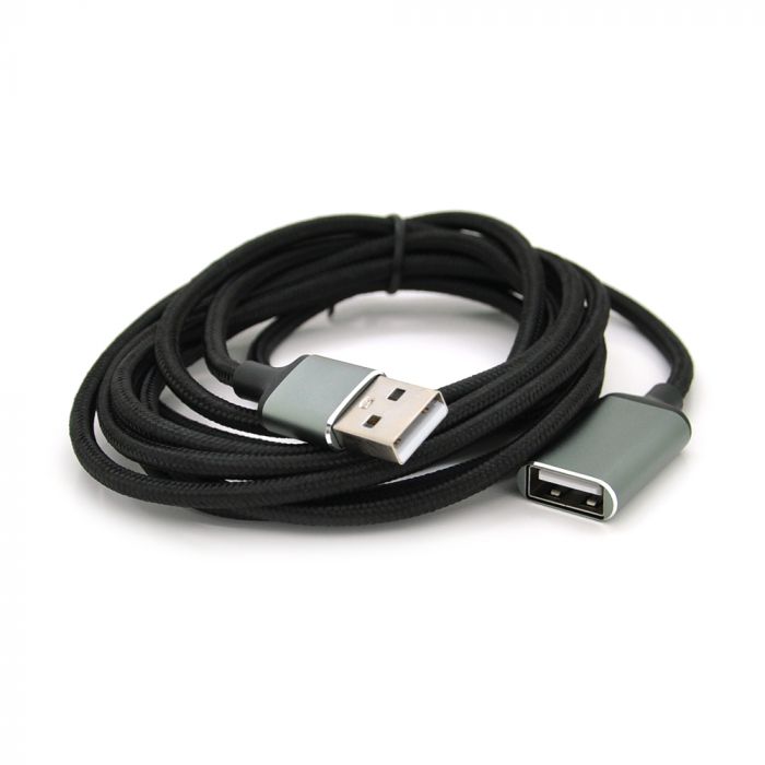 
					Подовжувач VEGGIEG UF2-2, USB 2.0 AM/AF, 2,0m, Black, Пакет