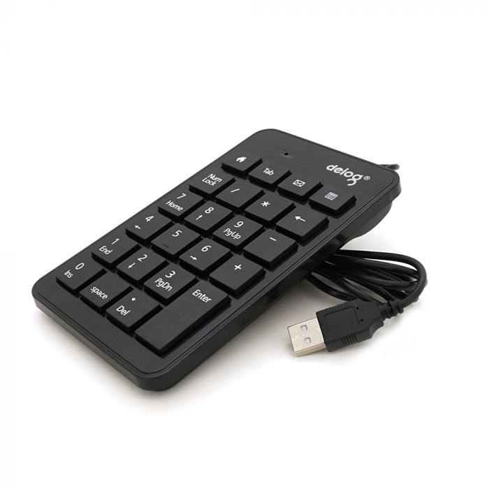 
					Цифрова клавіатура USB Deyilong DY-900 для ноутбука, довжина кабеля 130см, Black, 23к, Box