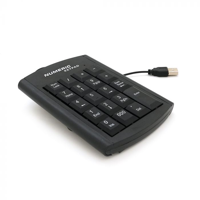 
					Цифрова клавіатура USB для ноутбука, довжина кабеля 130см (126х93х20 мм) Black, 19к, Blister-box