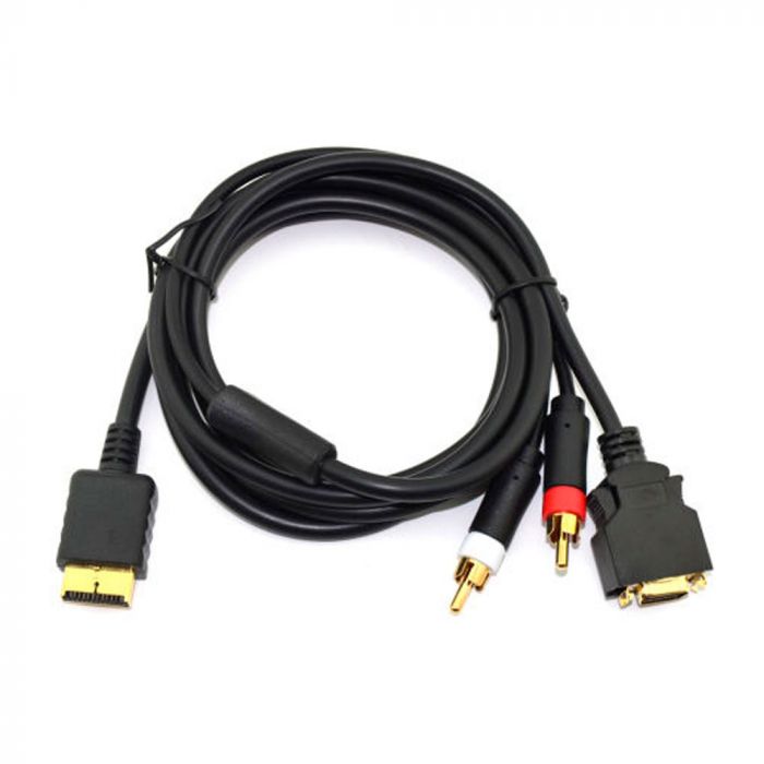
					D-відео D-образний AV-кабель для Sony PlayStation PS2 / PS3