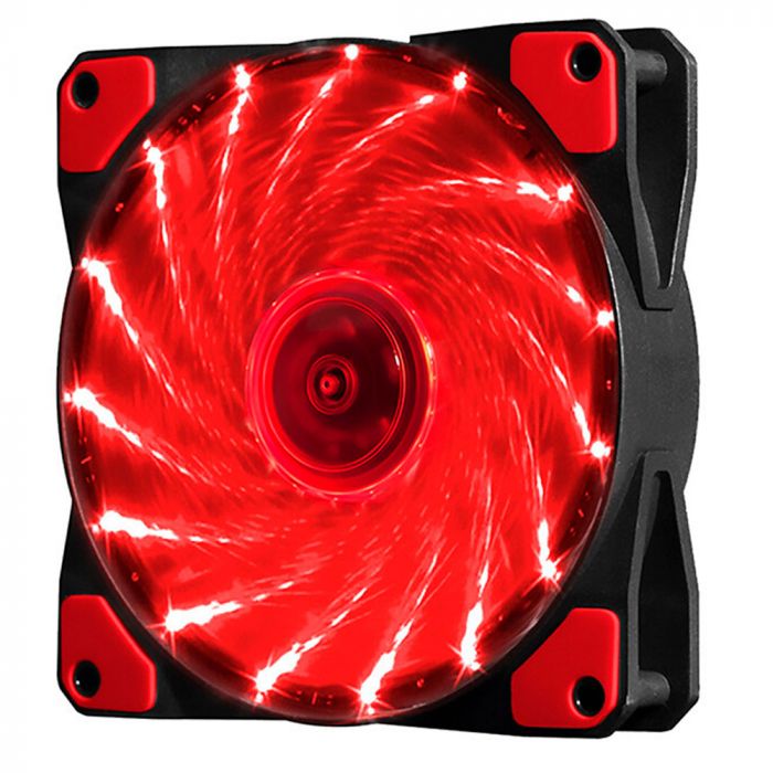 
					Кулер корпусний 12025 DC sleeve fan 3pin + 2pin - 120 * 120 * 25мм, 12V, 1100об / хв, 15LED, Red
