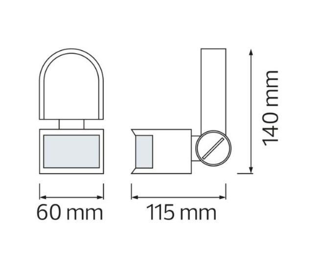 
					Датчик руху + сутінковий 1000W 220-240V IP44 180 градусів. 140x115x60мм. білий
