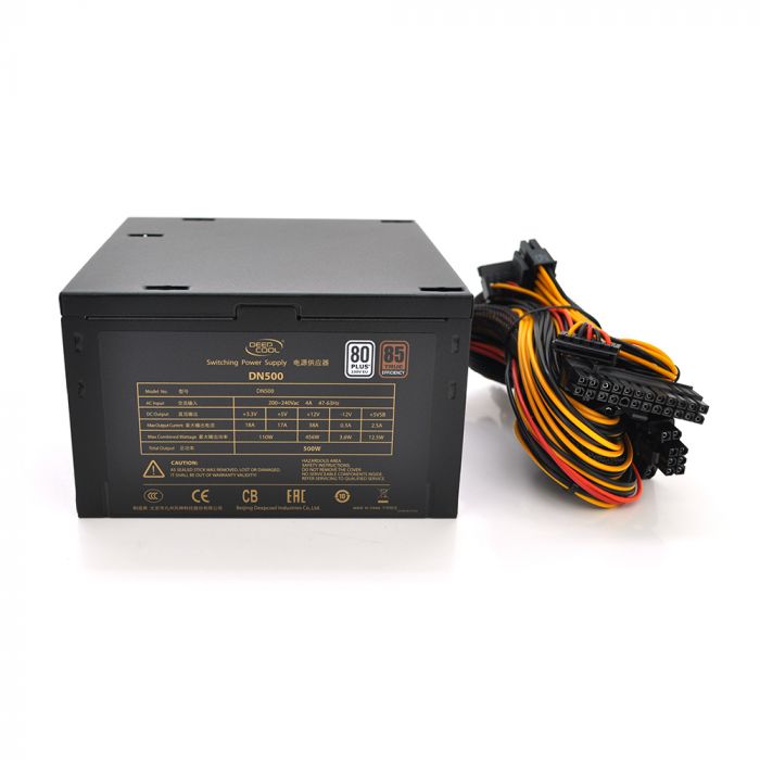 
					Блок живлення DeepCool DN500 500W, 12cm, Black, 150×140×86mm, Box