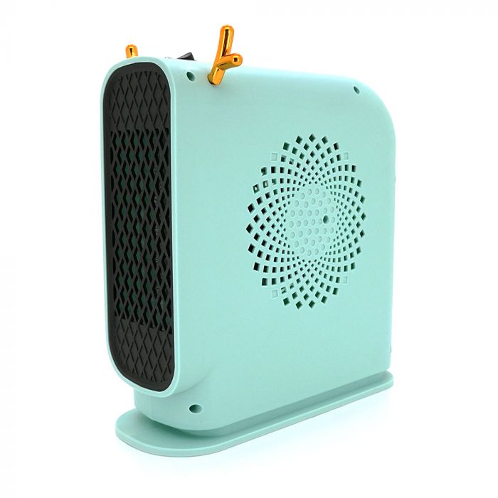 
					Тепловентилятор спіральний JIEBO-N8, 500W, м'ятно-зелений, Box