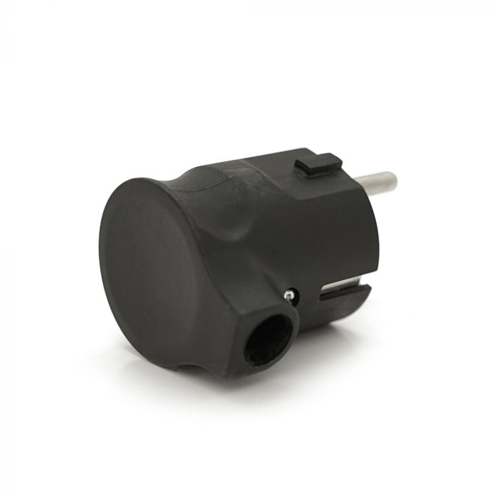 
					Вилка із заземленням кутова, 16A 250V, A105, Black, Q40