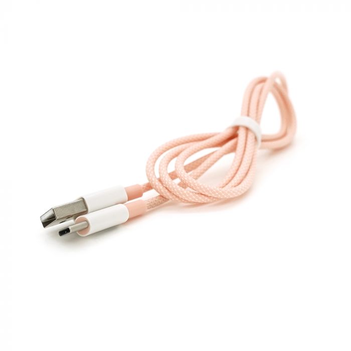 
					Кабель iKAKU KSC-723 GAOFEI smart charging cable for Type-C, Pink, довжина 1м, 2.4A, BOX
