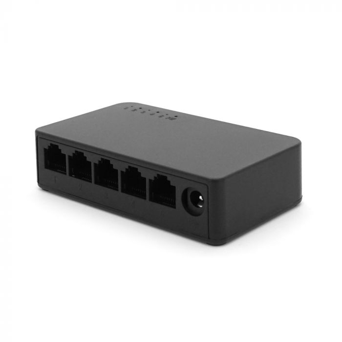 
					Комутатор Merlion MG1005 5 портів Ethernet 10/100/1000 Мбіт/сек. пластик DC 5V. Блок живлення у комплекті
