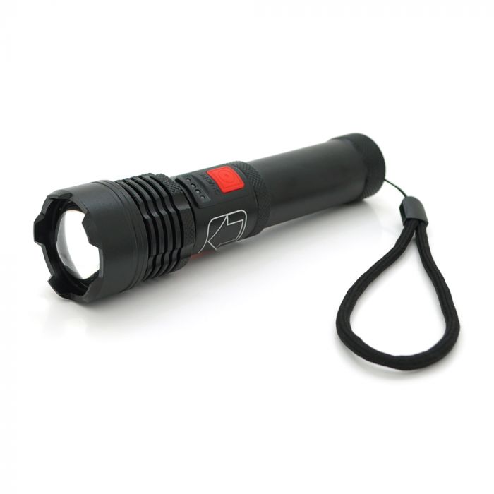 
					Ліхтарик Bailong BL-X72-P90, 3 режими, алюміній, вбудований акум, USB кабель, BOX