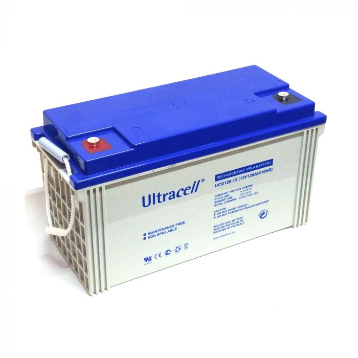 
					Акумуляторна батарея Ultracell UCG120-12 GEL 12 V 120 Ah (409 x 176 x 225) White Q1/40