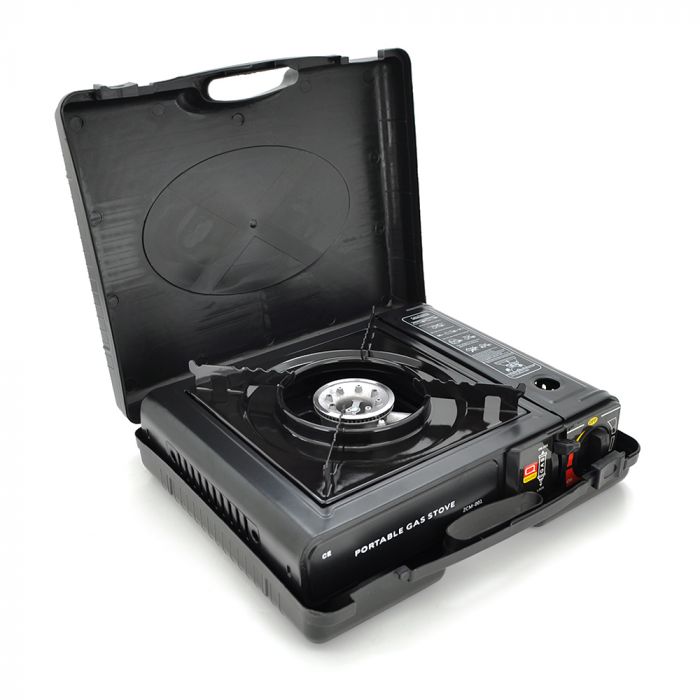 
					Портативна газова плита GAS STOVE ZCM-001, під газові балони бутан та пропан-бутан, Black, Case