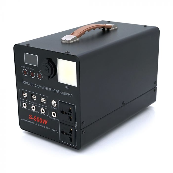 
					Портативний PowerBank S-500W, LiFePo4 40000mAh, 220V/30A, 2*AC/220V+4*DC/12V+6*USB/5V, LED, Q2
