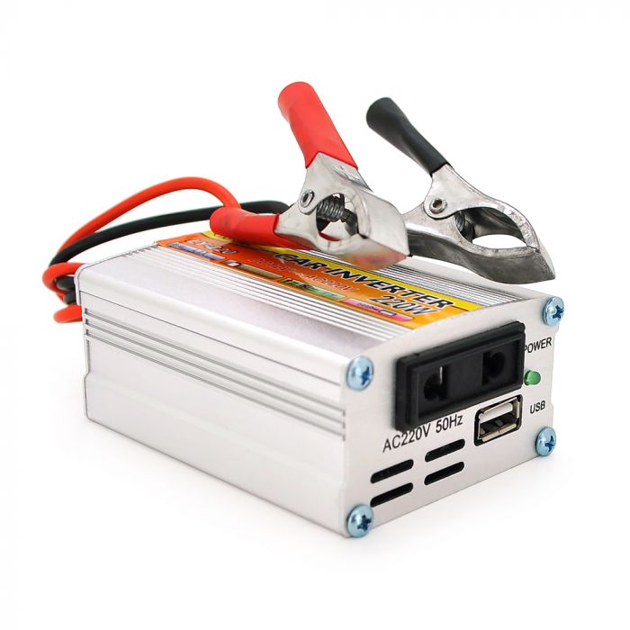 
					Інвертор напруги LY220W (DC:110W), 12/220V з апроксимованою синусоїдою, 1 універсальна розетка, 1*USB (DC:5V/2.4A), дроти+крокодили
