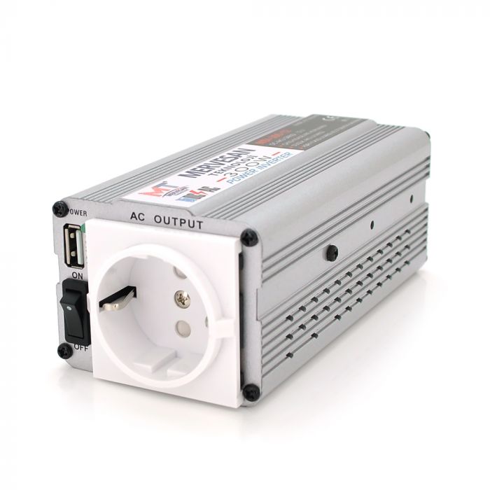 
					Інвертор напруги Mervesan MSI-300-12 (300W), 12/220V, approximated, 1Shuko, USB, клеми + затискачі, Box.Q16