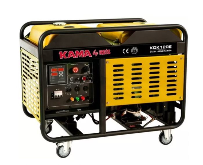 
					Генератор дизельний KDK12RE, 12KVA/10KW, однофазний 230V, Water COOL, об'єм 34л