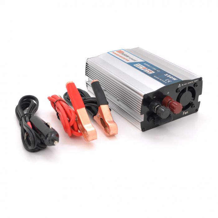 
					Інвертор напруги MRV-15012 ((150W)), 12/220V, approximated, 1Shuko, клемы + крокодилы, Box.Q20