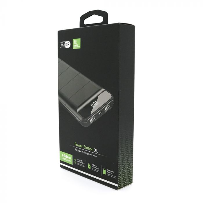 
					Powerbank KP KP-13 10000mAh, Output:2USB, White/Black, (310g), Blister