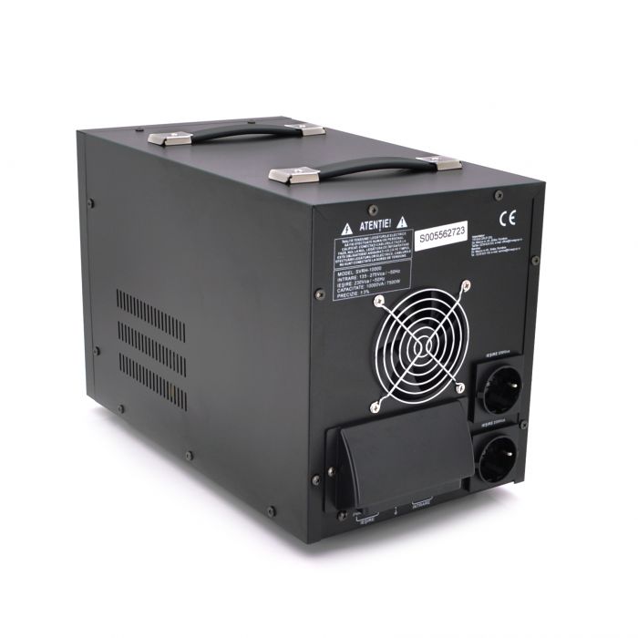 
					Стабілізатор напруги релейний Conter SVRH-10000VA/7000W однофазний, напольного монтажу, LED дисплей, DC150-270V, AC230±8%, 2*Shuko, Q4