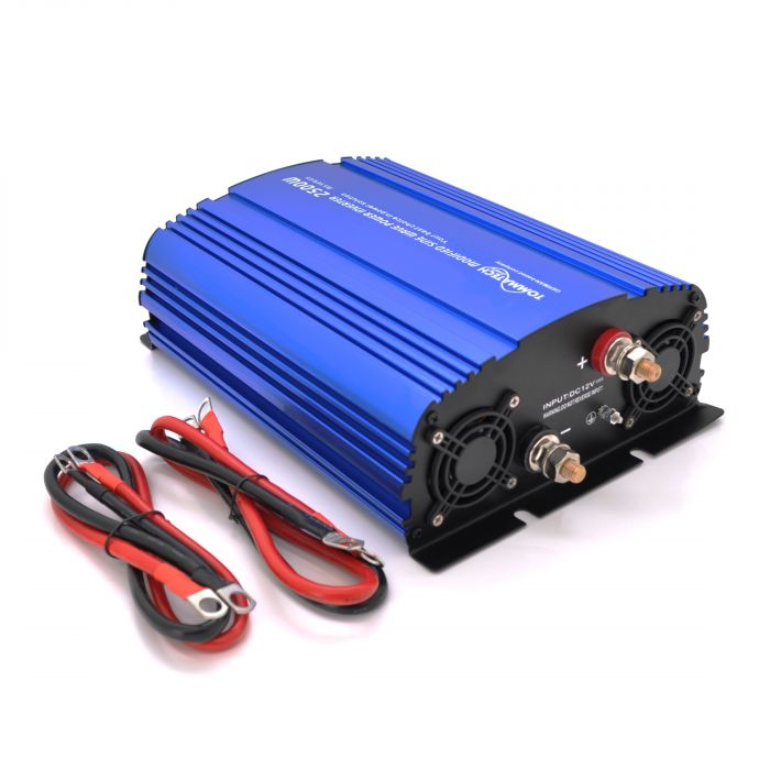 
					Інвертор напруги Tommatech MS-2500, 12V/220V, 2500W з апроксимованою синусоїдою, 2Shuko, USB, 2*клемні дроти, 10 запобіжників, Q2