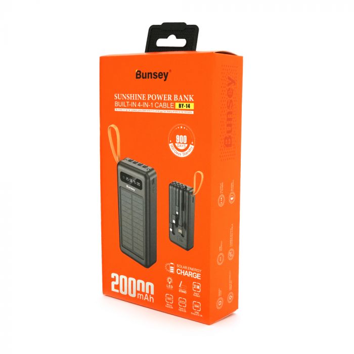 
					PowerBank Bunsey BY-14 20000mAh, Input:MicroUSB+Type-C, Output:2USB/Type-C, PD10W, Black