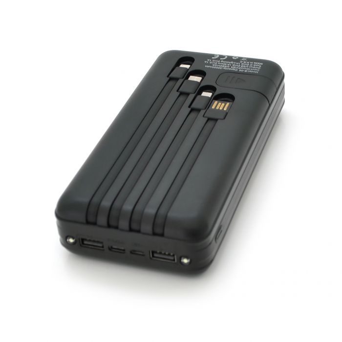 
					Powerbank ProTech-B06 30000mAh, 2USB, White/Black, (600g), Blister